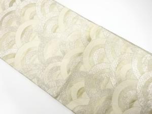 アンティーク　青海波模様織り出し袋帯（材料）